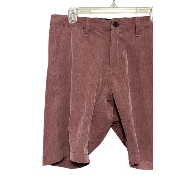 VTG 1946 Micro Graph Hybrid Short Flat Front Quick Dry Red Purple Men's 33 NWT - Picture 3 of 9